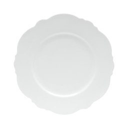 Conjunto 6 Pratos Wolff Sobremesa Porcelana Branco 21cm - 1
