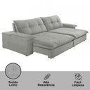 Ver imagem 4 de Sofá Gaia Linho 02 Módulos 90 Cm B25cm Meu Sofá Online A230 Linho Cinza