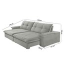 Ver imagem 2 de Sofá Gaia Linho 02 Módulos 90 Cm B25cm Meu Sofá Online A230 Linho Cinza