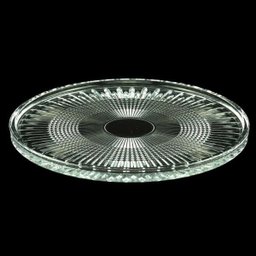 Prato Cristal para Servir com Pé Queen 32Cm - 4