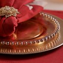 Ver imagem 2 de PRATO DE CRISTAL WOLFF PEARL ÂMBAR 28cm