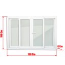 Ver imagem 3 de Janela PVC 4F.100 x 150 V.Liso c/Cremona Brimak