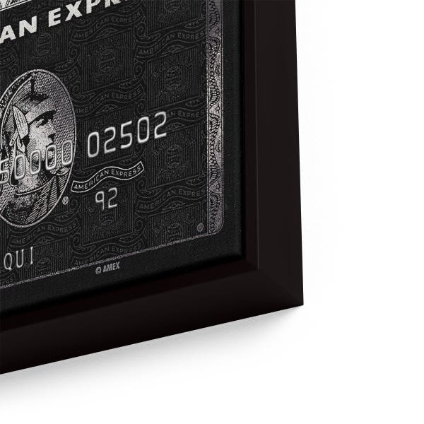 Quadro Personalizado Cartão American Express 65x48CM Moldura Preta - 3