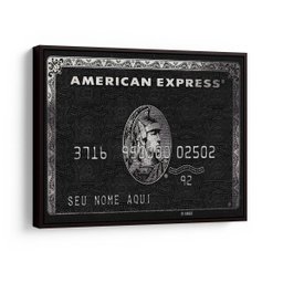 Quadro Personalizado Cartão American Express 65x48cm Moldura Preta - 1