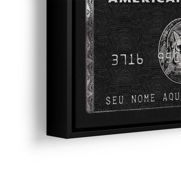 Quadro Personalizado Cartão American Express 65x48CM Moldura Preta - 2