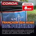 Ver imagem 3 de Corda Trançada Pe Virgem S/alma C/aprox. 306 Metros - Preto 8mm