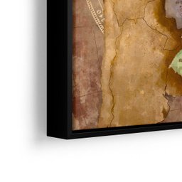 Quadro Mapa do Brasil Vintage 65x48cm Moldura Preta - 2
