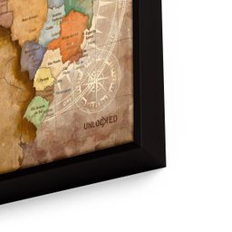 Quadro Mapa do Brasil Vintage 65x48cm Moldura Preta - 3