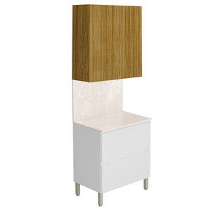 Cozinha Modulada Art 2 Peças 80cm Freijó Ártico Riscatto – Kits Paraná