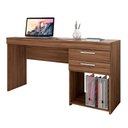 Ver imagem 2 de Escrivaninha Office 2 Gavetas para Escritório Home Office Nogal Trend - Notável Móveis