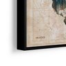 Quadro Mapa Cartográfico 100x50cm Moldura Preta - 2