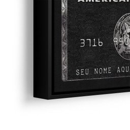 Quadro Personalizado Cartão American Express 122x92cm Moldura Preta - 2