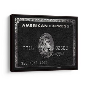 Quadro Personalizado Cartão American Express 122x92cm Moldura Preta