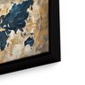Quadro Mapa Pelo Mundo 100x50cm Moldura Preta - 3