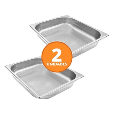 KIT - 2 Cuba Inox Gn 1/2 Fria 325x265x60 - Venâncio