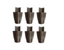 Ver imagem 1 de Kit com 6 Pés de Roupeiros Armários 7cm Mari Café Plástico