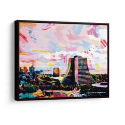 Quadro Porto Alegre Poa 122x92cm Moldura Preta - 1