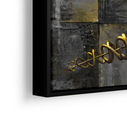 Quadro Simbolo Contabilidade 68x34cm Moldura Preta - 2