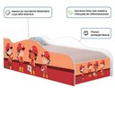 Ver imagem 3 de Cama Solteiro Infantil Tropa Bombeiros MDF Branco com Colchão Casah