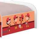 Ver imagem 2 de Cama Solteiro Infantil Tropa Bombeiros MDF Branco com Colchão Casah