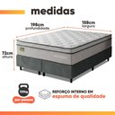 Ver imagem 3 de Cama Box Colchão Queen Ortopédico D33 158x198x72cm Minotauro Hellen - Suporta até 120 kg por