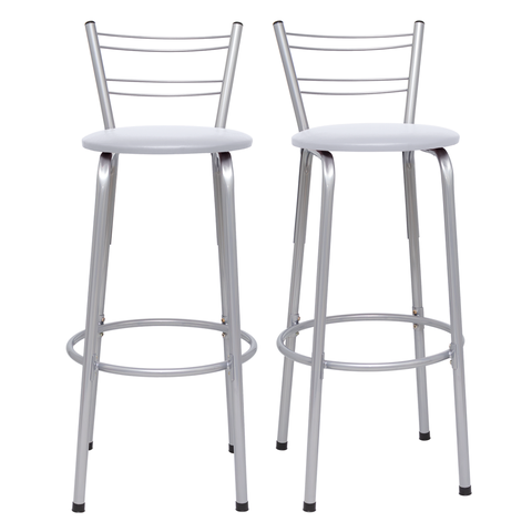 Kit 2 Banquetas para Balcão Flórida Prata Bistrô Ilhas Cozinha Gourmet Bares
