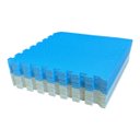 Ver imagem 3 de Kit 10 Tatame Eva Linha Premium 50x50x1cm 10mm Azul Claro e Creme