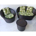 Ver imagem 2 de Conjunto Sofá com Poltronas para Jardim Varanda Área Externa em Alumínio e Fibra Sintética