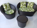 Ver imagem 2 de Conjunto Sofá com Poltronas para Jardim Varanda Área Externa em Alumínio e Fibra Sintética