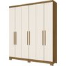 Guarda-Roupa Roupeiro Casal Briz 6 Portas B75 - Nature Off-White - 1