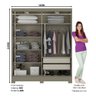 Guarda-Roupa Roupeiro Casal Briz 2 Portas Deslizantes B74 - Duna Cristal - 2