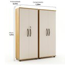 Ver imagem 2 de Kit 2 Armários Multiuso Caio 2 Portas com Chave Armário para Lavanderia