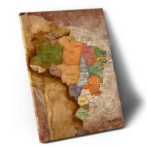 Quadro Mapa do Brasil Vintage 65x48cm