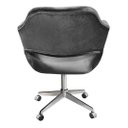 Ver imagem 3 de Cadeira Para Escritório E Home Office Zara Base Giratória - Suede Cinza Grafite