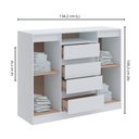 Ver imagem 3 de Cômoda 4 Gavetas Castro Nobre 5065A Branco/Boucle SE