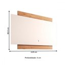 Ver imagem 5 de Rack com Painel para Tv até 50 Polegadas Orlando 1 Porta de Correr Canelato 3d - Panorama Móveis