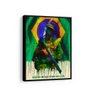 Quadro Verás que Um Filho Teu Não Foge a Luta 100x76cm Moldura Preta - 1