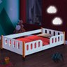 Cama Infantojuvenil de Chão Melissa com 2 Luminárias Nuvem Branca Divaloto - 1