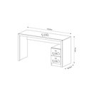 Ver imagem 4 de Mesa para Escritório com 2 Gavetas - Amêndoa