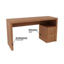Ver imagem 2 de Mesa para Escritório com 2 Gavetas - Amêndoa