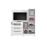 CÔMODA PARA TV COM ESPELHO 3 Gavetas E 1 PORTA NOTÁVEL - Branco - 3