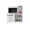 Cômoda para Tv com Espelho 3 Gavetas e 1 Porta Notável - Branco - 3