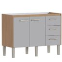 Ver imagem 1 de Gabinete Madeira Ibis 1,14 Metros Jequitibá Nude para Pia 1,20 Metros - P103636 - Cozimax