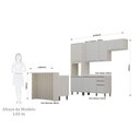 Ver imagem 4 de Cozinha Compacta 6 Peças com Espaço para Micro-ondas, Ilha e Tampo Art Luciane Móveis