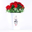 Ver imagem 1 de Arranjo de Rosas Vermelhas For You Branco