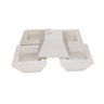 Kit de 5 mini Vaso Planta Suculenta Trapezio Decorativo em Concreto Branco - HD - 2