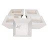 Kit de 5 mini Vaso Planta Suculenta Trapezio Decorativo em Concreto Branco - HD - 1
