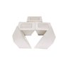Kit de 5 mini Vaso Planta Suculenta Trapezio Decorativo em Concreto Branco - HD - 3