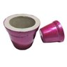 Kit 2 Vasos Decorados para Plantas Cactos Suculentas em Concreto Rosa metálico - HD - 1