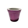 Kit 2 Vasos Decorados para Plantas Cactos Suculentas em Concreto Rosa metálico - HD - 5